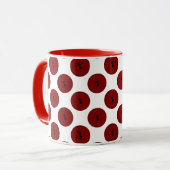 Mug Boutons importants (rouge) (Devant gauche)
