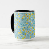 Mug Boutons jaunes, bleus et blancs (Devant gauche)