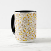 Mug Boutons jaunes et bruns (Devant gauche)