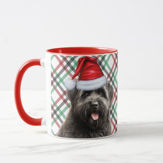 Mug Bouvier Amoureux des chiens Vacances Plaid Noël (Gauche)