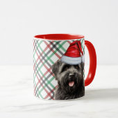 Mug Bouvier Amoureux des chiens Vacances Plaid Noël (Devant droit)