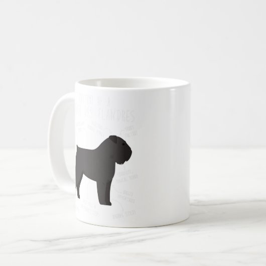 Mug Bouvier Des Flandres Chien Anatomie 2 (Devant gauche)