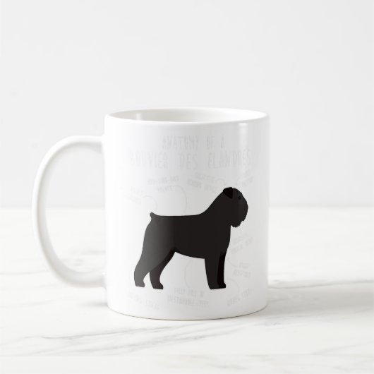 Mug Bouvier Des Flandres Chien Anatomie 2 (Gauche)