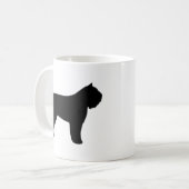 Mug Bouvier des Flandres Chien race Silhouettes (Devant gauche)