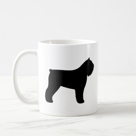 Mug Bouvier des Flandres Chien race Silhouettes (Gauche)