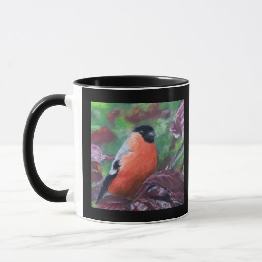 Mug Bouvreuil "beauté art de Dudzik parmi arbres" (Gauche)
