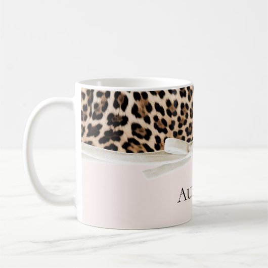 Mug Bow blanc léopard (Gauche)