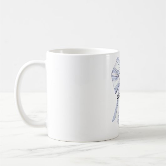 Mug Bow blanc violet chic (Gauche)