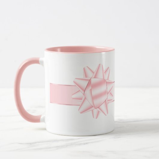 Mug Bow en ruban rose (Gauche)