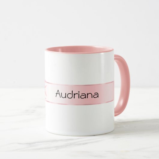 Mug Bow en ruban rose (Devant droit)