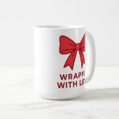 Mug Bow rose Enveloppé Avec Amour Coquette Esthétique (Devant droit)