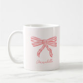 Mug Bow rose et prénom (Gauche)