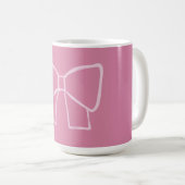 Mug Bow rose minimaliste (Devant droit)