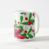 Mug Bow Rouge Et Holly (Devant droit)