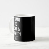 Mug Bowler Bowler Bowler Et Chill Avec Cat Mens Femmes (Devant gauche)