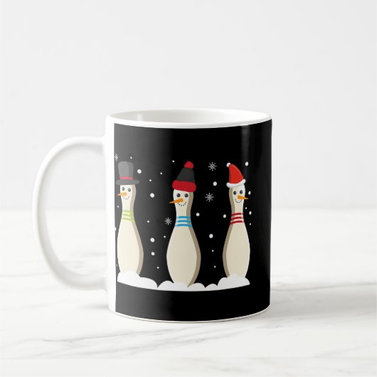 Mug Bowling Boule de Noël Pins de bowling Santa Hat Ca (Gauche)