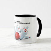 Mug Bowling - Boule et Quilles - un coup de strike ! (Devant droit)
