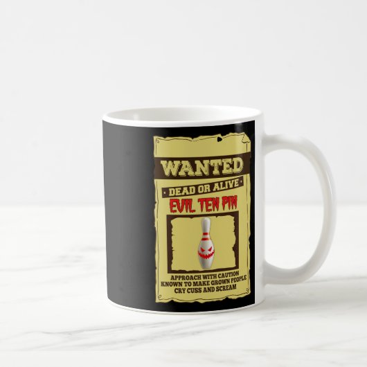 Mug Bowling Cadeau Recherché Mal Dix Épingles Cadeau P (Droite)