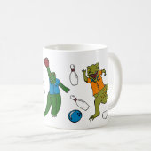 Mug Bowling Dinosaures Dessins de bowling Personnalisé (Devant droit)