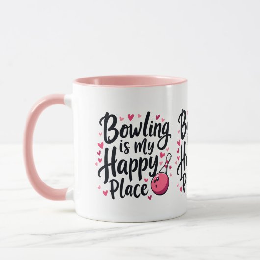 Mug Bowling Lover Cute Retro esthétique Sports Design (Gauche)
