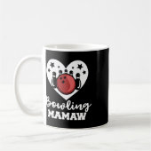 Mug Bowling Mamaw Heart Funny Bowler Mamaw (Gauche)