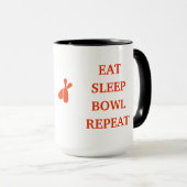 Mug Bowling : Manger, Dormir, Bowl, Répéter (Devant droit)