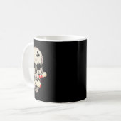 Mug Bowling Pins Retro Skull Skeleton Head Bowling Bal (Devant gauche)