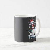Mug Bowling Santa Hat Funny Christmas Long Sleeve (Devant droit)
