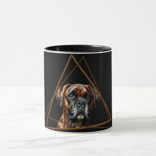 Mug Boxe Brown et noire Brindle Lab Chien (Centre)