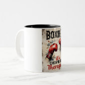 Mug Boxe – C'est moins cher que la thérapie (Devant gauche)