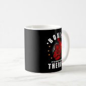 Mug Boxe C'est moins cher Thérapie Boxe Gants Boîte ca (Devant droit)