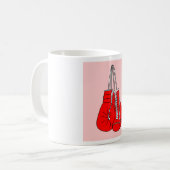 Mug Boxe Gants de boxe féminine rétro (Devant gauche)