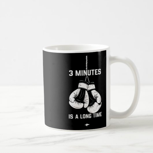 Mug Boxe Kickboxing Boxeur 3 minutes est un long temps (Droite)