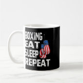 Mug Boxe Manger Dormir Répéter Gym Boxeur Kickboxing M (Gauche)