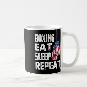 Mug Boxe Manger Dormir Répéter Gym Boxeur Kickboxing M