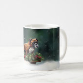 Mug Boxe neige de Noël hiver (Devant droit)