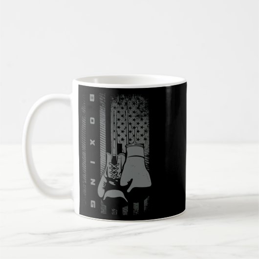 Mug Boxe sous drapeau américain pour femmes enfants ho (Gauche)