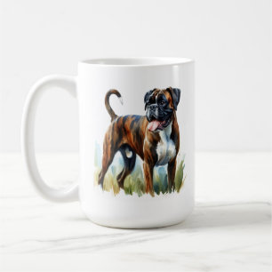Mug Boxer à broches en aquarelle