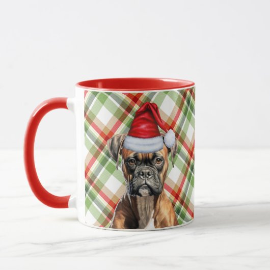 Mug Boxer Amoureux des chiens Noël Jour férié (Gauche)