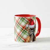Mug Boxer Amoureux des chiens Noël Jour férié (Devant droit)