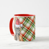 Mug Boxer Amoureux des chiens Noël Jour férié (Devant gauche)