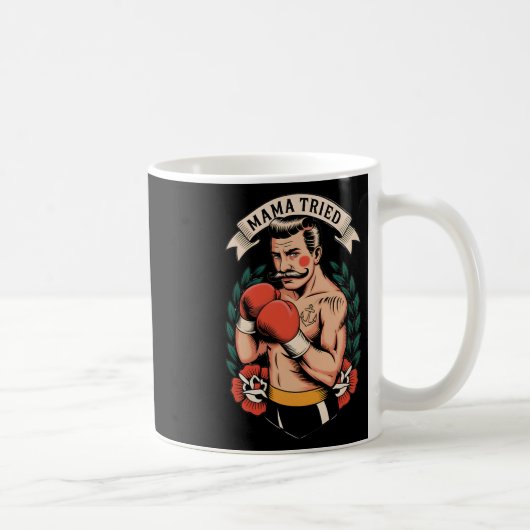 Mug Boxer Boxer American traditionnel Tattoo Art Flash (Droite)