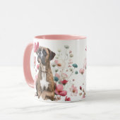 Mug Boxer Bringé & Fleurs Sauvages (Devant gauche)
