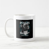 Mug Boxer Chien Amoureux des animaux Texte d'art (Gauche)