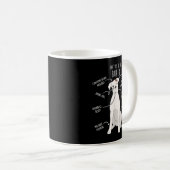 Mug Boxer Chien blanc Vérifier Anatomie Funny Mignonne (Devant droit)