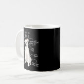 Mug Boxer Chien blanc Vérifier Anatomie Funny Mignonne (Devant gauche)
