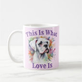 Mug Boxer Chien C'Est Ce Que L'Amour Est (Gauche)