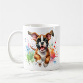 Mug Boxer Dog Color Splash (Gauche)