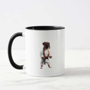 Mug Boxer Dog Jouer Karate, Boxer Dog Karate Joueur