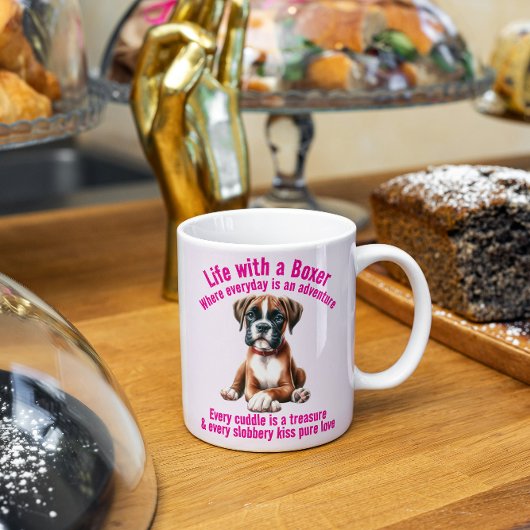 Mug Boxer Dog Life Plein d'aventures